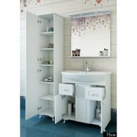 Тумба под раковину Sanflor Софи 75 С02643 Белая матовая — фото 4, Тумбы под раковину