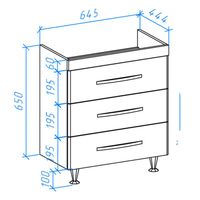 Товар: Тумба под раковину Bellezza Рокко 70 4635311660016 Белая - фото 5 Тумба под раковину Bellezza Рокко 70 4635311660016 Белая — фото 5, Тумбы под раковину