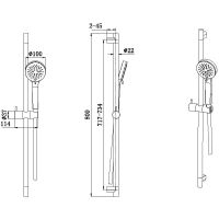 Душевой гарнитур Allen Brau Eclipse 5.E1008-BN Никель брашированный — фото 4, Душевые гарнитуры