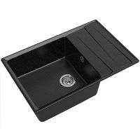 Кухонная мойка GranFest Level GF-LV-760L Черная — фото 1, Кухонные мойки