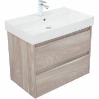 Тумба под раковину Aquanet Nova Lite 75 287885 подвесная Орех светлый — фото 4, Тумбы под раковину