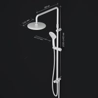 Душевая система AM.PM Gem F0790033 Белая матовая — фото 18, Душевые стойки