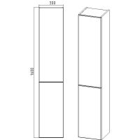 Шкаф пенал VIANT София 30 R VSOF300-PENR подвесной Белый — фото 9, Мебель для ванной