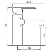 Смеситель для раковины Koller Pool Kvadro Arc KA0200 Хром — фото 4, Смесители