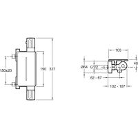 Товар: Смеситель для душа Jacob Delafon Metro E21767-CP с термостатом Хром - фото 7 Смеситель для душа Jacob Delafon Metro E21767-CP с термостатом Хром — фото 7, Смеситель для душа