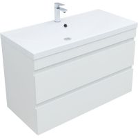 Товар: Тумба под раковину Aquanet Нота New 100 335420 подвесная Белый глянец - фото 2 Тумба под раковину Aquanet Нота New 100 335420 подвесная Белый глянец — фото 2, Мебель для ванной