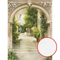 Фреска Ortograf Городской пейзаж 3649 Фактура бархат FX Флизелин (2*2,7) Бежевый/Зеленый, Город/Пейзаж — фото 1, Фрески