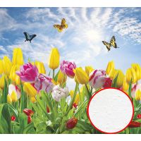 Фреска Ortograf Цветы 50046 Фактура бархат FX Флизелин (3*2,7) Разноцветный, Цветы/Бабочки — фото 1, Фрески