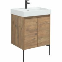 Тумба с раковиной Aquanet Nova Lite 60 302525 подвесная Дуб рустикальный — фото 9, Тумбы с раковиной