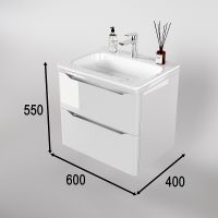 Товар: Тумба под раковину Style Line Марелла 60 Люкс Plus СС-00002405 подвесная Белый глянец антискрейтч - фото 6 Тумба под раковину Style Line Марелла 60 Люкс Plus СС-00002405 подвесная Белый глянец антискрейтч — фото 6, Мебель для ванной