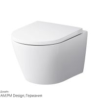 Товар: Унитаз AM.PM Sense FlashClean CK74H0403W подвесной с гигиеническим душем и ершиком с сиденьем Микролифт - фото 13 Унитаз AM.PM Sense FlashClean CK74H0403W подвесной с гигиеническим душем и ершиком с сиденьем Микролифт — фото 13, Подвесные унитазы