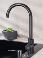 Смеситель для кухни Ростовская Мануфактура Сантехники SUS124BL-017F Черный матовый — фото 6, Смесители