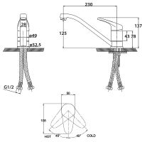 Товар: Смеситель для кухни Kaiser County 66233-1 Песочный - фото 2 Смеситель для кухни Kaiser County 66233-1 Песочный — фото 2, Смесители