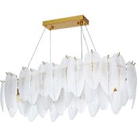 Люстра Artelamp Evie A4152SP-8SG Белая Золото матовое — фото 1, Люстры