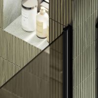 Товар: Душевая дверь Maybah Glass MGD-799-6 600x1980 на монопетле Черный стекло бронзовое матовое - фото 5 Душевая дверь Maybah Glass MGD-799-6 600x1980 на монопетле Черный стекло бронзовое матовое — фото 5, Душевые двери в нишу