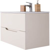 Тумба с раковиной Orange Line 60 Li-60Tua+Ra подвесная Айвори матовый — фото 2, Тумбы с раковиной