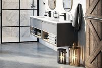 Тумба под раковину Excellent Tuto 80 MLEX.0101.800.GRBL подвесная Серый Дуб — фото 4, Мебель для ванной