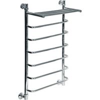 Водяной полотенцесушитель Ника Quadro Л90/ВП 100x50 с полкой Хром — фото 2, Водяные полотенцесушители