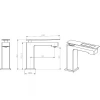 Товар: Смеситель для раковины Boheme Q 141-CRG.2 Хром Золото - фото 2 Смеситель для раковины Boheme Q 141-CRG.2 Хром Золото — фото 2, Смесители
