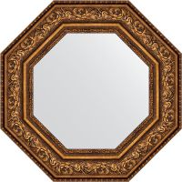 Зеркало Evoform Octagon 61х61 BY 3856 в багетной раме - Виньетка состаренная бронза 109 мм — фото 1, Мебель для ванной