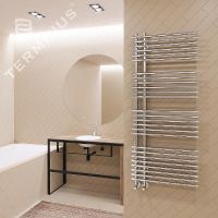 Водяной полотенцесушитель Terminus Астра П15 70х800 4670078530486 Хром, нижнее подключение, G 1/2" ВР, с комплектом вентилей — фото 3, Водяные полотенцесушители