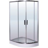 Душевой уголок Esbano ESR-8027A 120x80 L ESUGR8027AL профиль Хром стекло рифленое — фото 1, Асимметричные душевые уголки