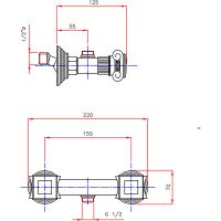 Смеситель для душа Cezares Olimp OLIMP-DS-03/24-M Золото 24 карат — фото 3, Смеситель для душа