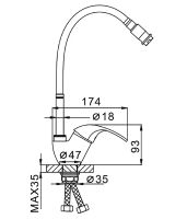 Смеситель для кухни Frap F4303-1 Хром — фото 10, Смесители для кухни