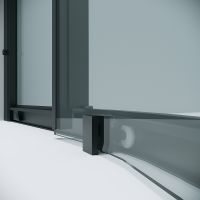 Душевой уголок Grossman Cosmo 100х100 301.K33.02.1010.21.00 профиль Черный матовый стекло прозрачное — фото 7, Душевые уголки четверть круга