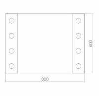 Зеркало Creto Arte 80 22-800600A с подсветкой с механическим выключателем — фото 4, Мебель для ванной