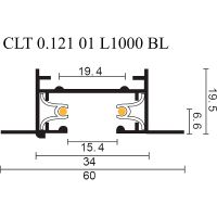 Шинопровод Crystal Lux CLT 0.121 01 L1000 WH Белый — фото 2, Шинопроводы