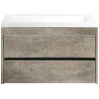 Тумба под раковину Art&Max Family-1000-2C-SO-CV подвесная Цемент — фото 1, Мебель для ванной