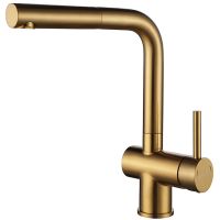 Смеситель для кухни Paulmark Dosse Do214418-BG Брашированное золото — фото 1, Смесители для кухни