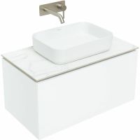 Тумба под раковину Allen Brau Infinity 85 1.21002.WM подвесная Белая матовая — фото 12, Тумбы под раковину