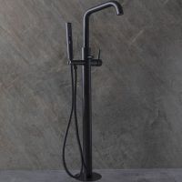 Смеситель для ванны Allen Brau Priority 5.31008-31 Черный матовый — фото 12, Смесители напольные