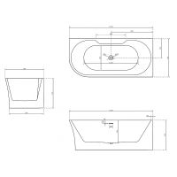 Акриловая ванна Abber 170х78 AB9335-1.7 R без гидромассажа — фото 5, Акриловые ванны