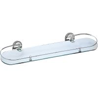 Стеклянная полка Haiba HB1907-1 Хром — фото 1, Полки для ванной и душа