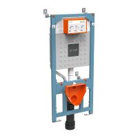 Комплект унитаза с инсталляцией Vitra Integra Round 9856B003-7205 с сиденьем Микролифт и клавишей смыва Хром глянцевый — фото 4, Комплекты унитаз + инсталляция