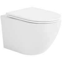 Унитаз Sintesi Evi SIN-TS-EVI-151WM подвесной Белый матовый с сиденьем Микролифт — фото 1, Подвесные унитазы