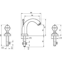 Смеситель для раковины Migliore Cristalia 18583 Бронза — фото 2, Смесители