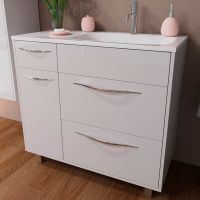 Тумба с раковиной Эстет Barcelona 90 R ФР-00003600 Белая — фото 1, Тумбы с раковиной