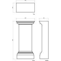Пьедестал Европласт 1.18.001 159x650x318 мм — фото 2, Колонны