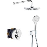 Душевая система Kludi Zenta 388320545 с термостатом Хром — фото 1, Встраиваемые душевые комплекты