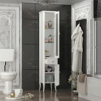 Товар: Шкаф пенал Opadiris Брунелла 38 R 00-00004340 Белый матовый - фото 6 Шкаф пенал Opadiris Брунелла 38 R 00-00004340 Белый матовый — фото 6, Мебель для ванной