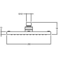 Верхний душ Jacob Delafon July E21761-CP Хром — фото 7, Верхние души