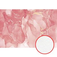 Фреска Ortograf Fluid art 34041 Фактура бархат FX Флизелин (4*2,7) Розовый/Золото, Абстракция — фото 1, Фрески