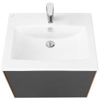 Тумба под раковину Aquaton Сохо 60 1A258001AJA00 подвесная Дуб веллингтон Графит софт — фото 2, Тумбы под раковину