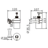 Дозатор для жидкого мыла CeramaLux Virginia Хром арт-94312A — фото 2, Дозаторы