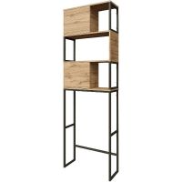 Стеллаж 1MarKa Grunge Loft 66 Ц0000005249 над стиральной машиной Дуб вотан — фото 1, Стеллажи для ванной комнаты