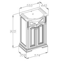Товар: Тумба под раковину Opadiris Риспекто 55 00-00005752 Орех антикварный - фото 6 Тумба под раковину Opadiris Риспекто 55 00-00005752 Орех антикварный — фото 6, Мебель для ванной